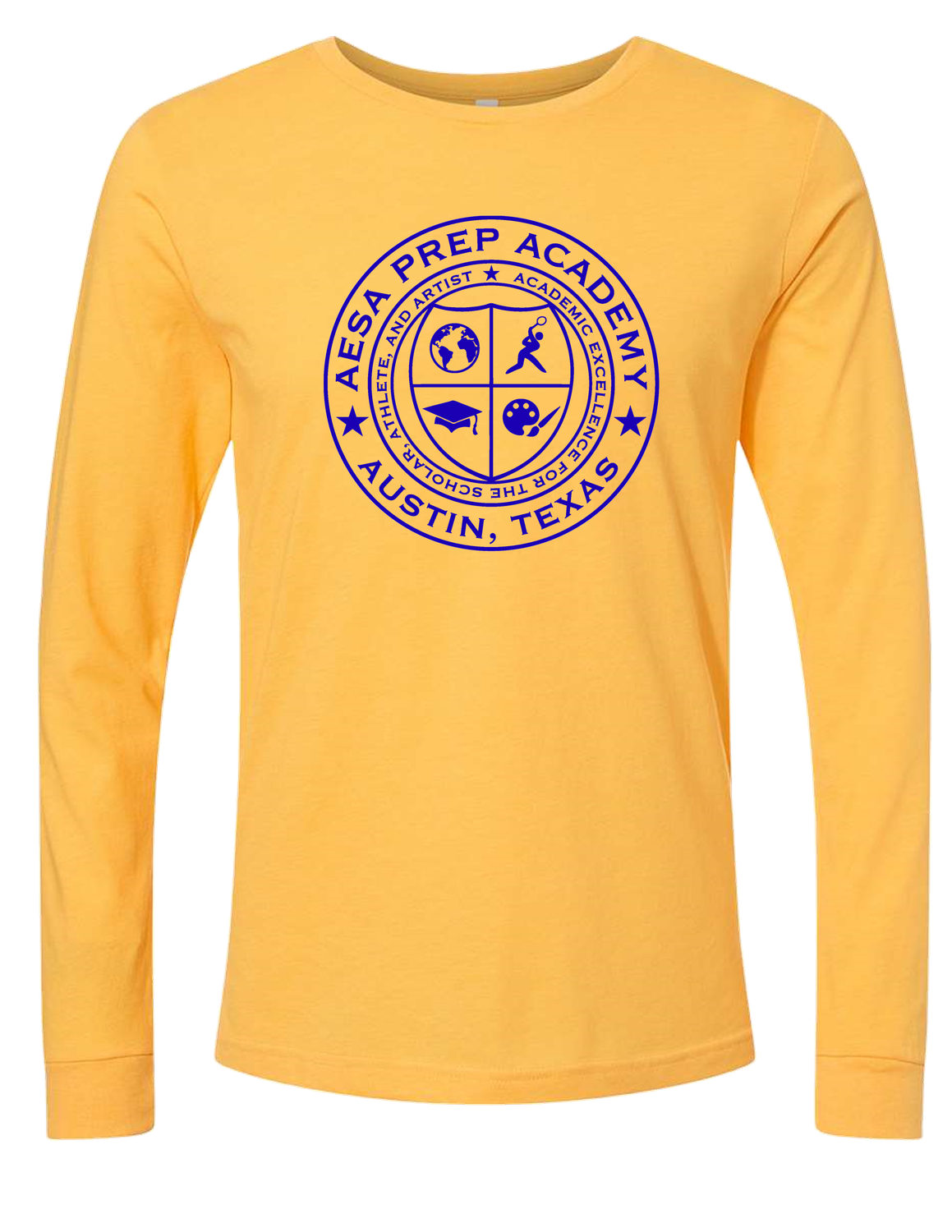 Yellow Gold w/Blue Logo Long Sleeve