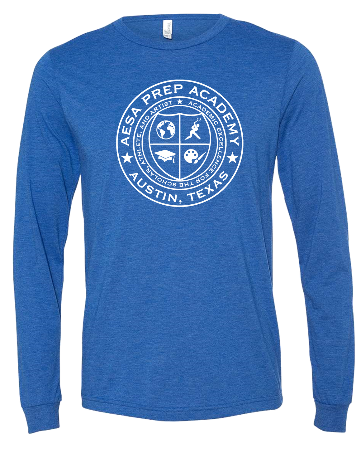 True Royal Blue w/White Logo Long Sleeve