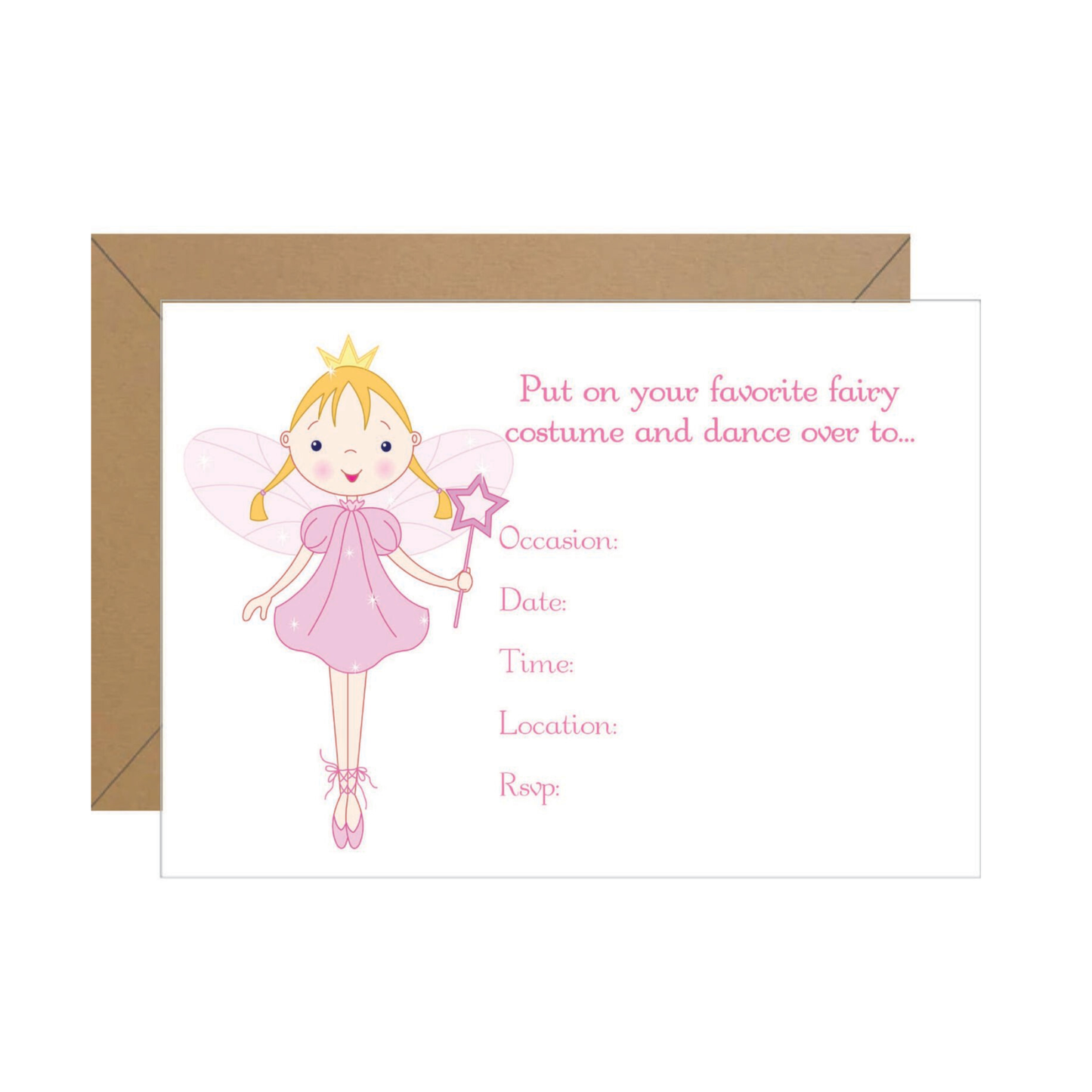Fairy Fill In Invitation