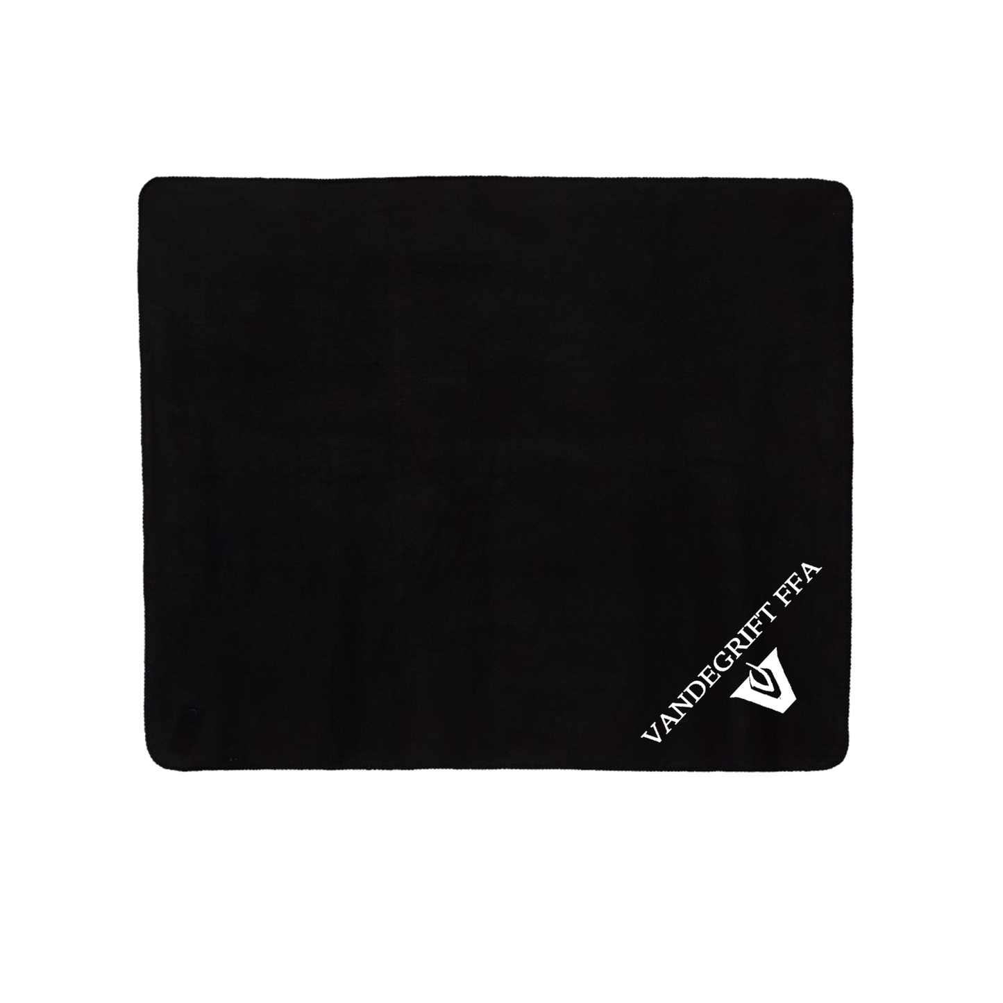 Black Heavy Blend Fleece Stadium Blanket w/ White Logo