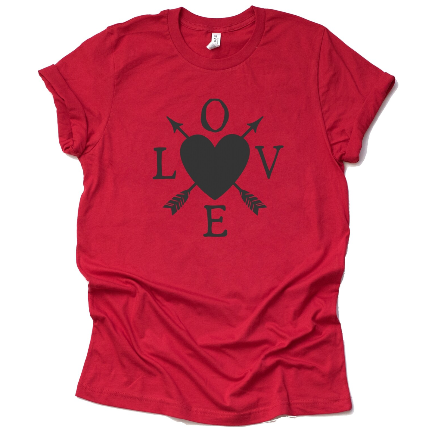 "Love Heart & Arrows" Adult T-Shirt