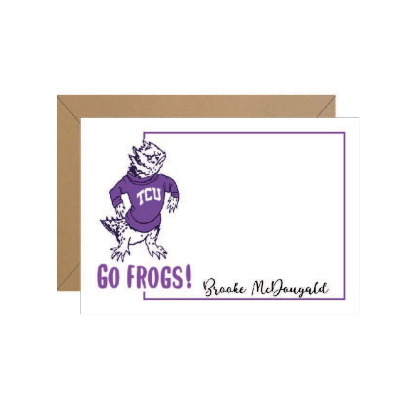 TCU Frogs Personalized Notes