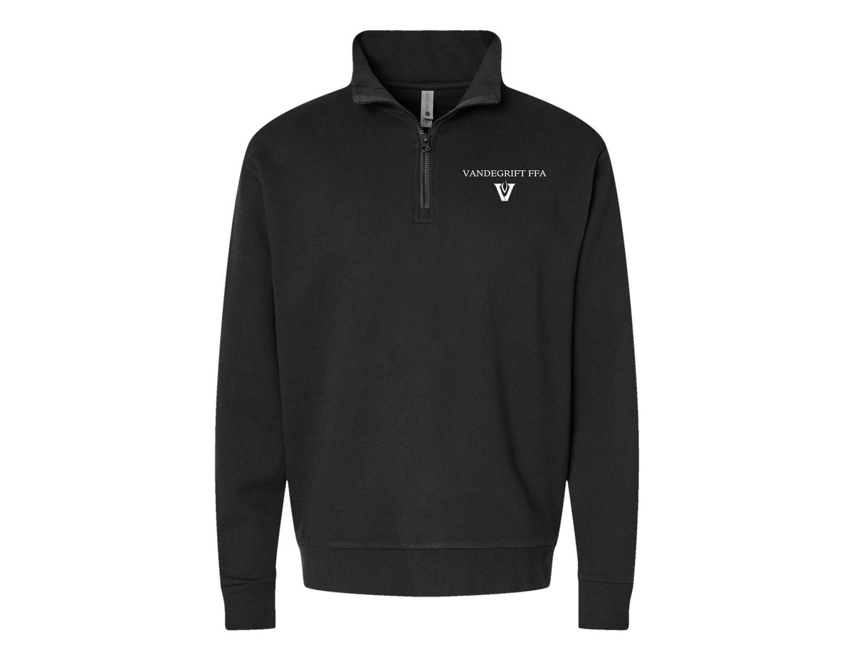 Black w/ White Embroidery Logo Unisex Heavy Blend Quarter-Zip Sweatshirt