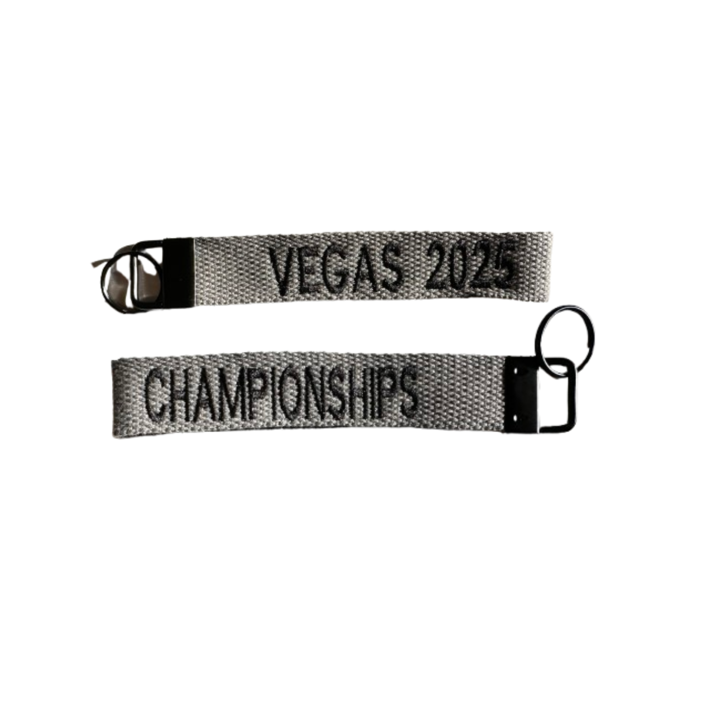Grey w/Black Embroidery Vegas Bag Tag