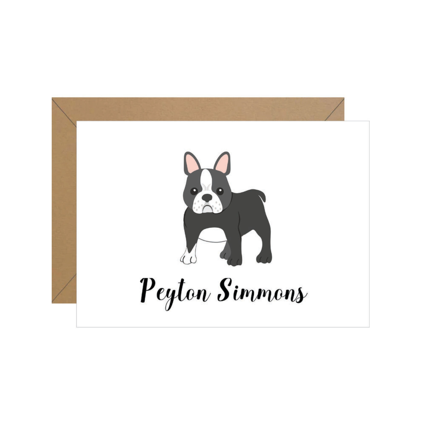Bulldog Personalized Note