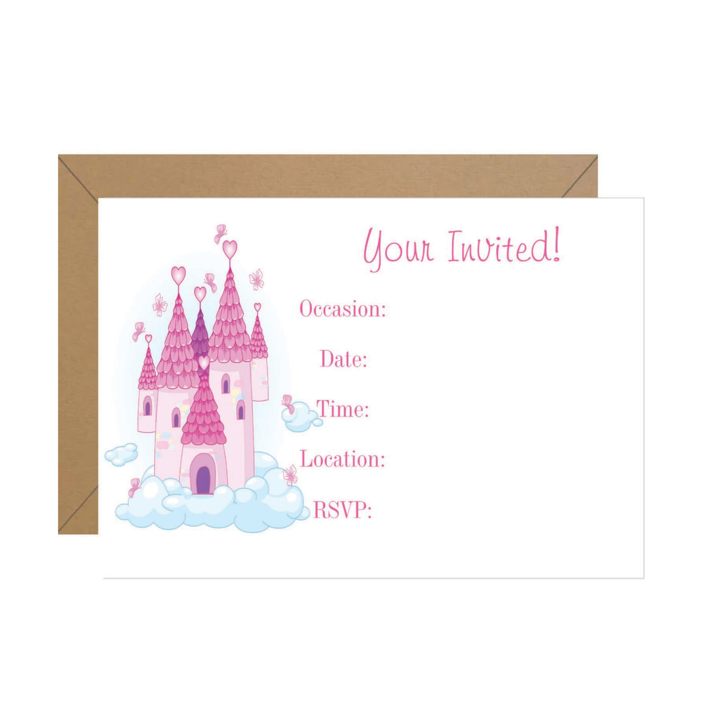 Fairy Castle Fill In Invitation