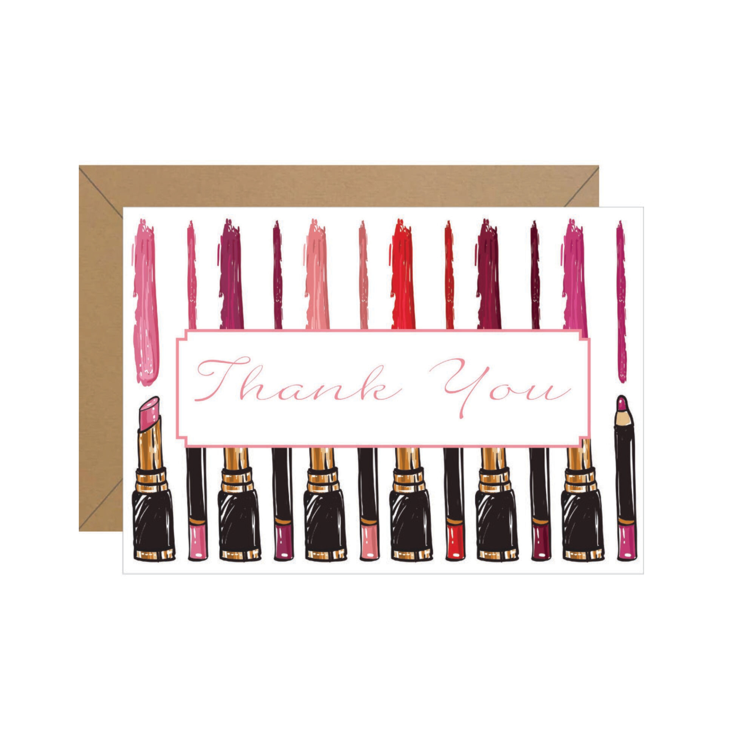 Lipstick Folded Thank You