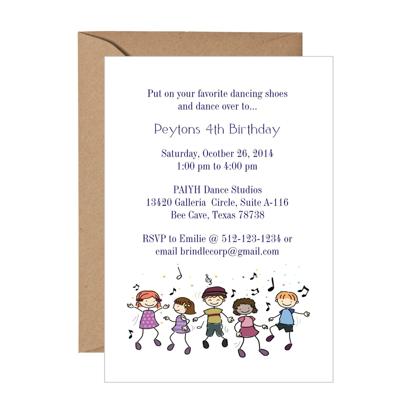 Dance Party Birthday Invitation
