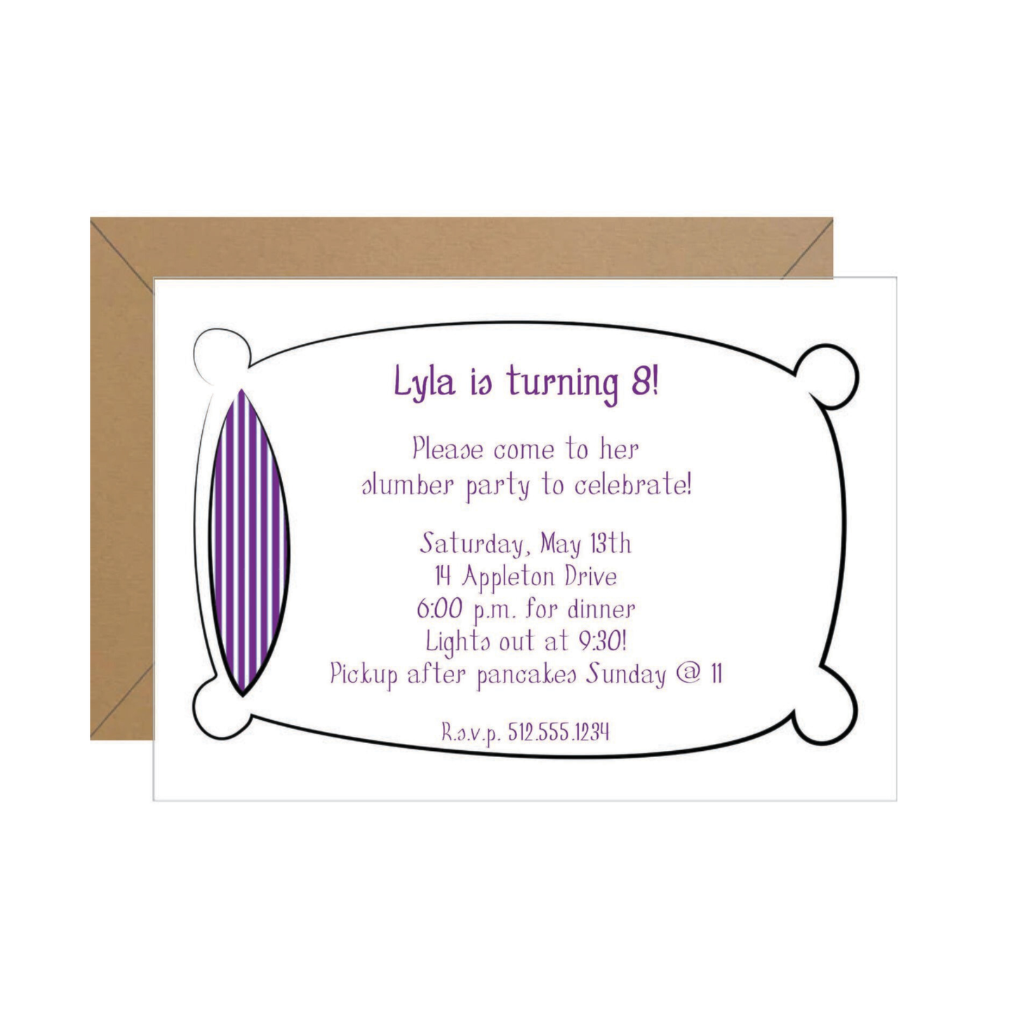 Pillow Invitation