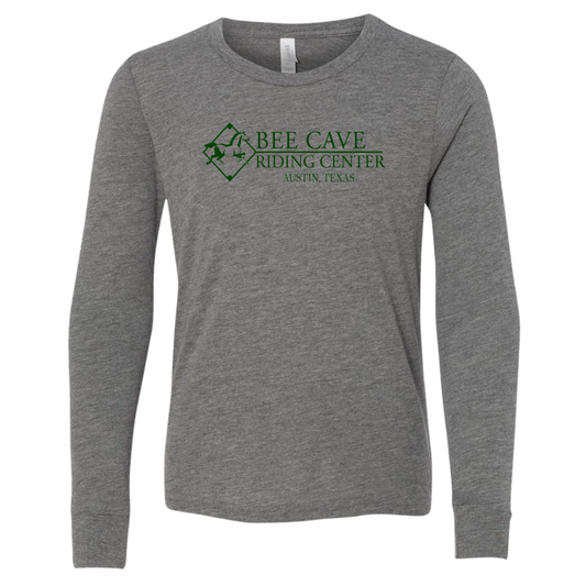 Heather Grey w/Green Logo Long Sleeve