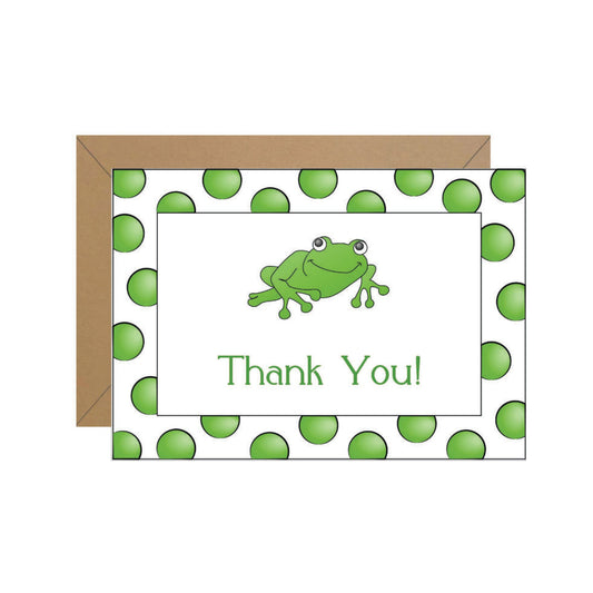 Frog Dots Folded Thank You