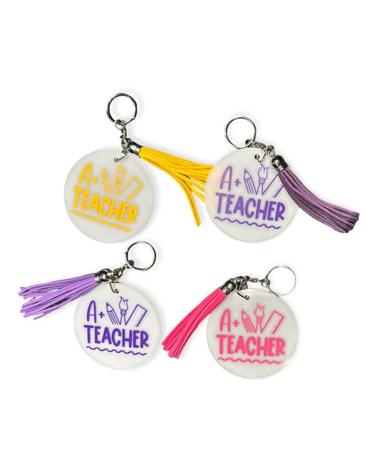 "A+ Teacher" Keychain / Bag Tag