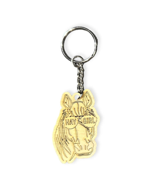"Hay Girl" Horse Keychain / Bag Tag