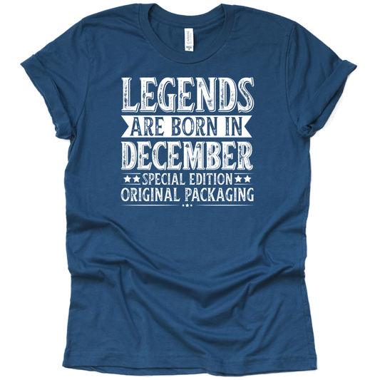 "Legends are born in December" T-Shirt