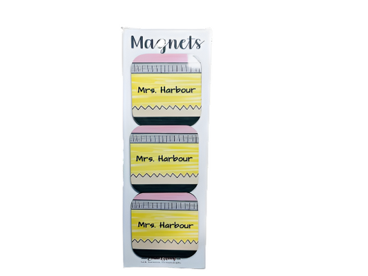 Teacher Pencil Magnets Personalized