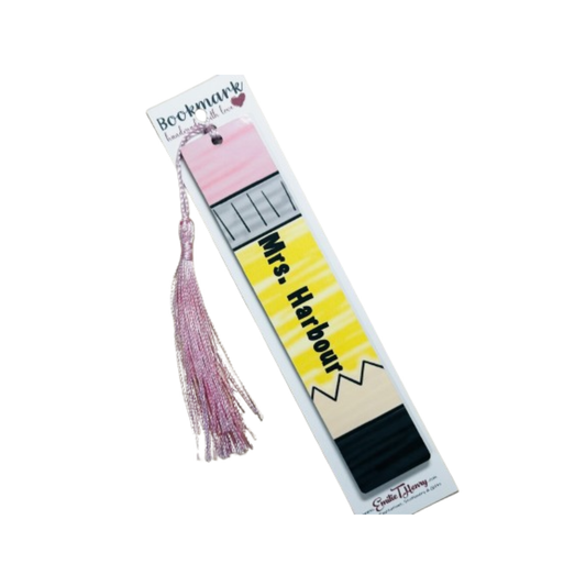 Teacher Pencil Bookmark Personalized