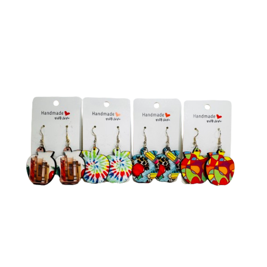 Teacher Apple Earrings