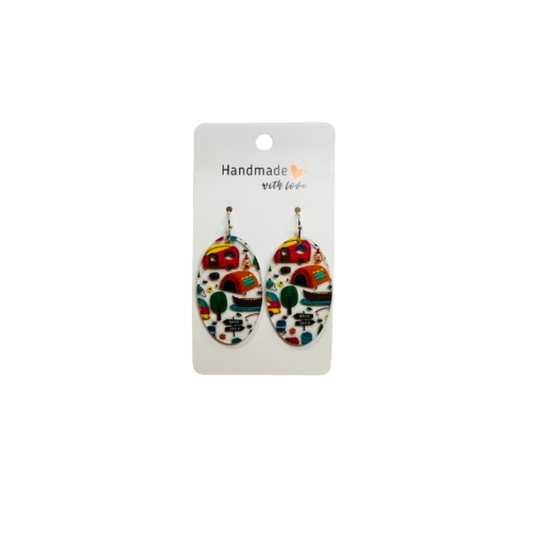 Camping Dangle Earrings
