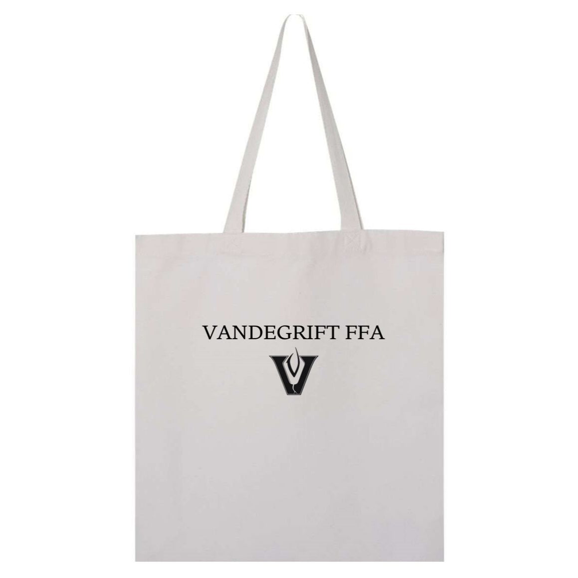White w/Black Logo Tote Bag