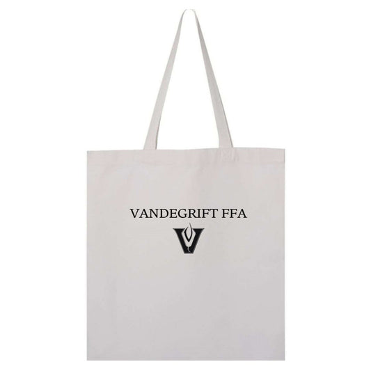 White w/Black Logo Tote Bag