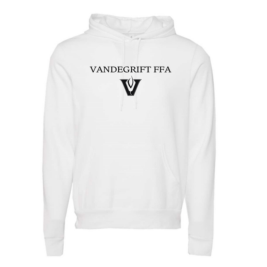 White w/ Black Logo Sponge Fleece - Hoodie