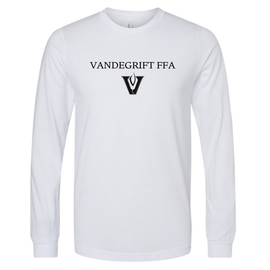 White Blend w/ Black Logo - Long Sleeve T-Shirt