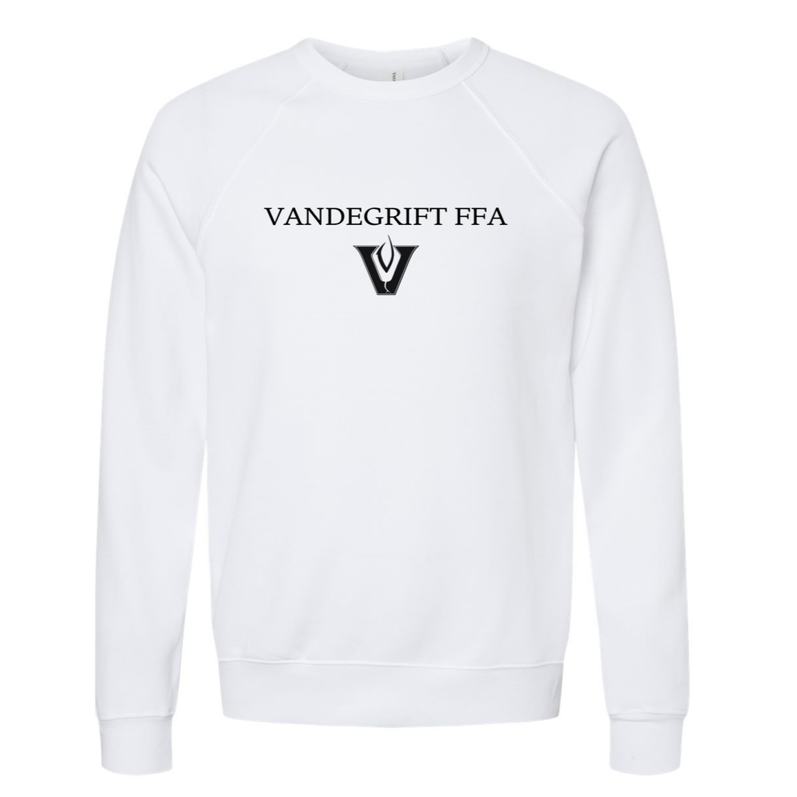 White w/ Black Logo Sponge Fleece - Crewneck