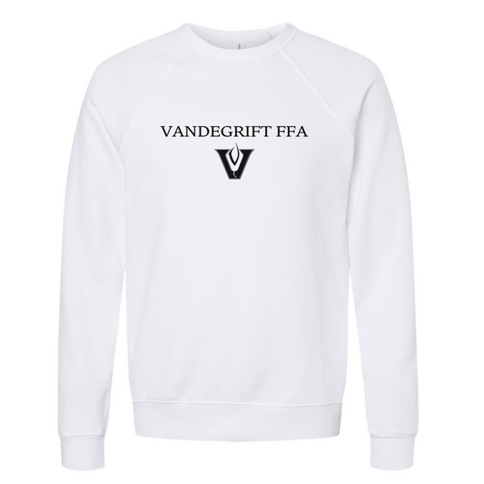 White w/ Black Logo Sponge Fleece - Crewneck