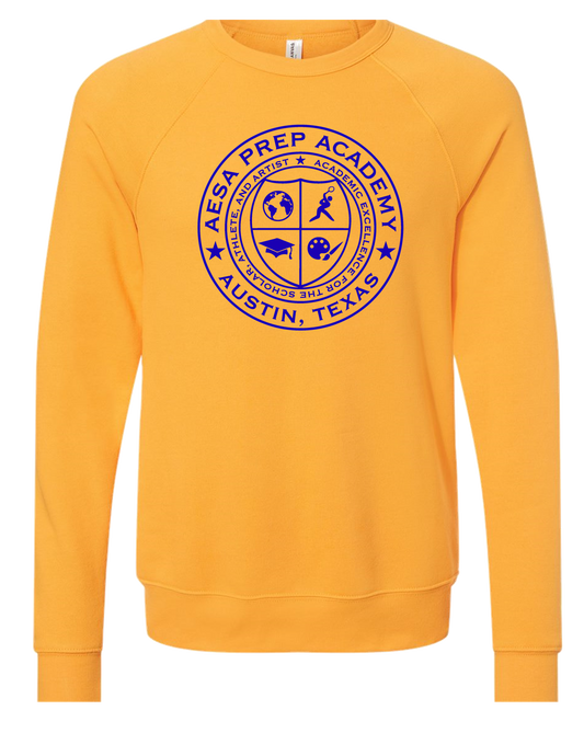 Gold w/Blue Logo Sponge Fleece Crewneck