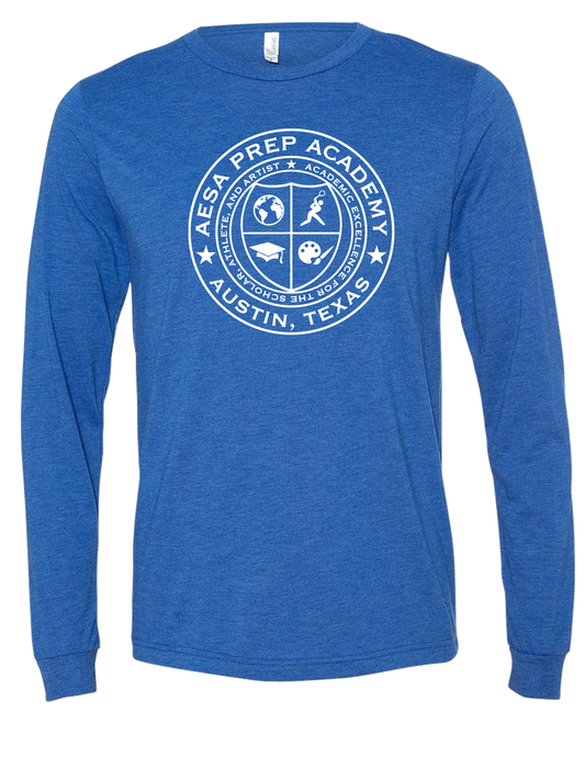 True Royal Blue w/White Logo Long Sleeve
