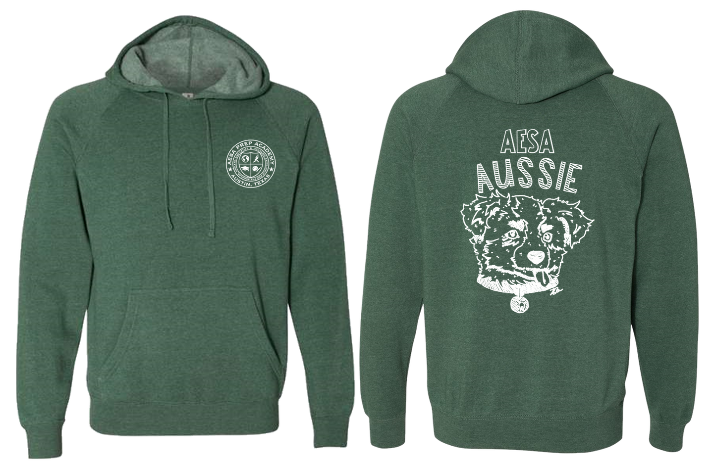 Moss w/White Logo Special Blend Raglan Hoodie