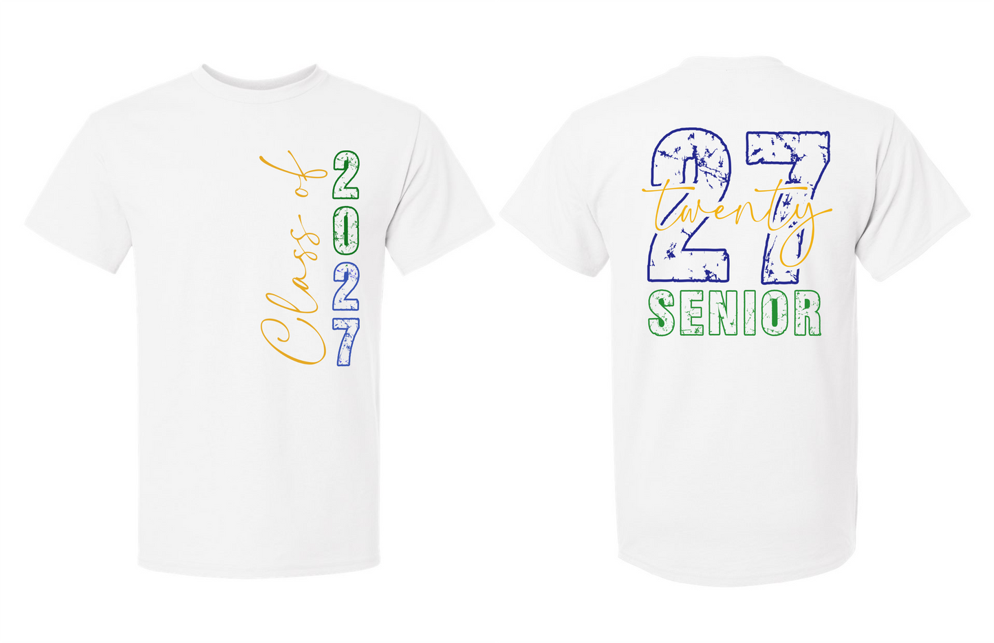 Senior 2027 T-Shirt (2 Sided) - 15 Options