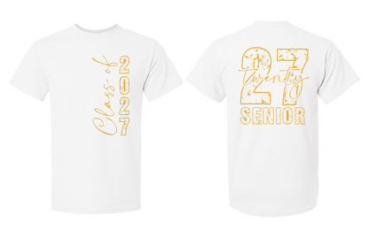 Senior 2027 T-Shirt (2 Sided) - 15 Options
