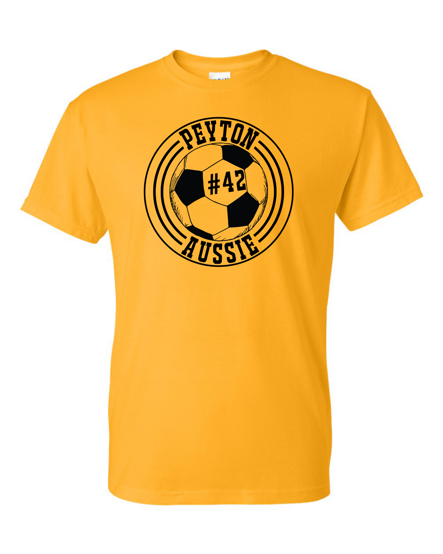 Aussie Soccer Ball Personalized T-Shirt - 3 Options