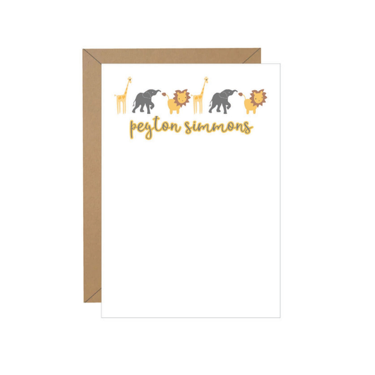 Animals Personalized Note