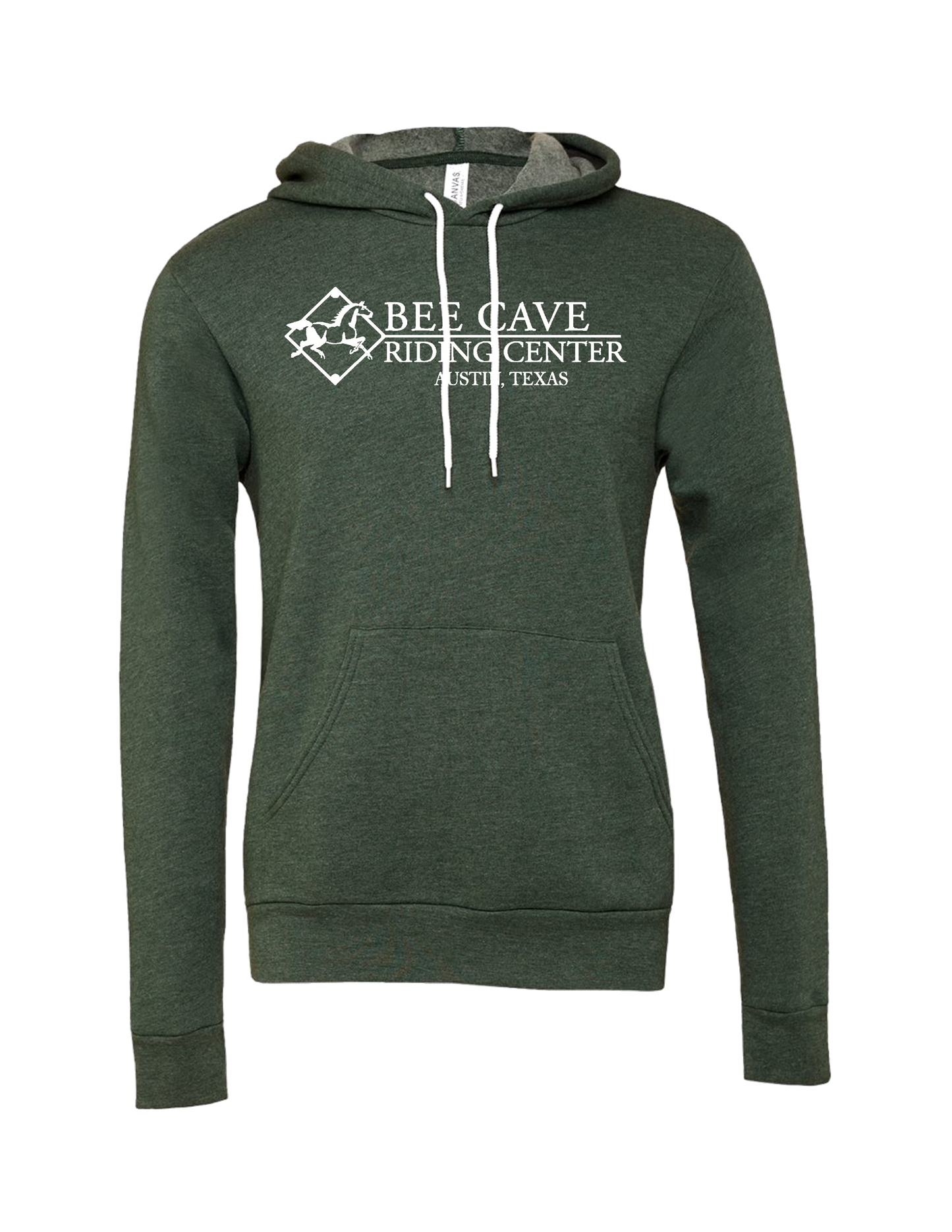 Heather Forest w/White Logo Sponge Fleece Hoodie