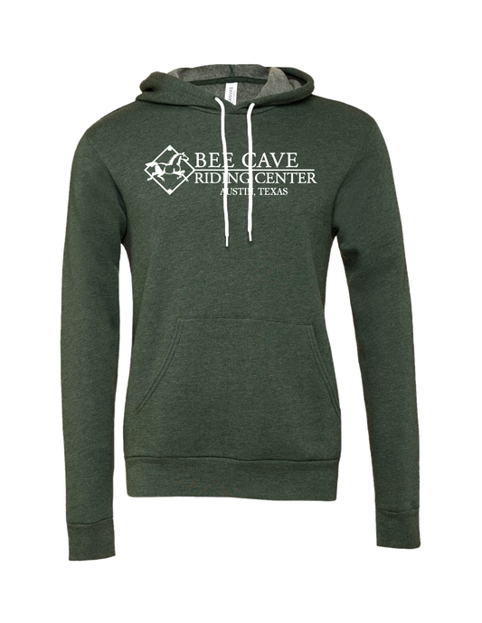Heather Forest w/White Logo Sponge Fleece Hoodie