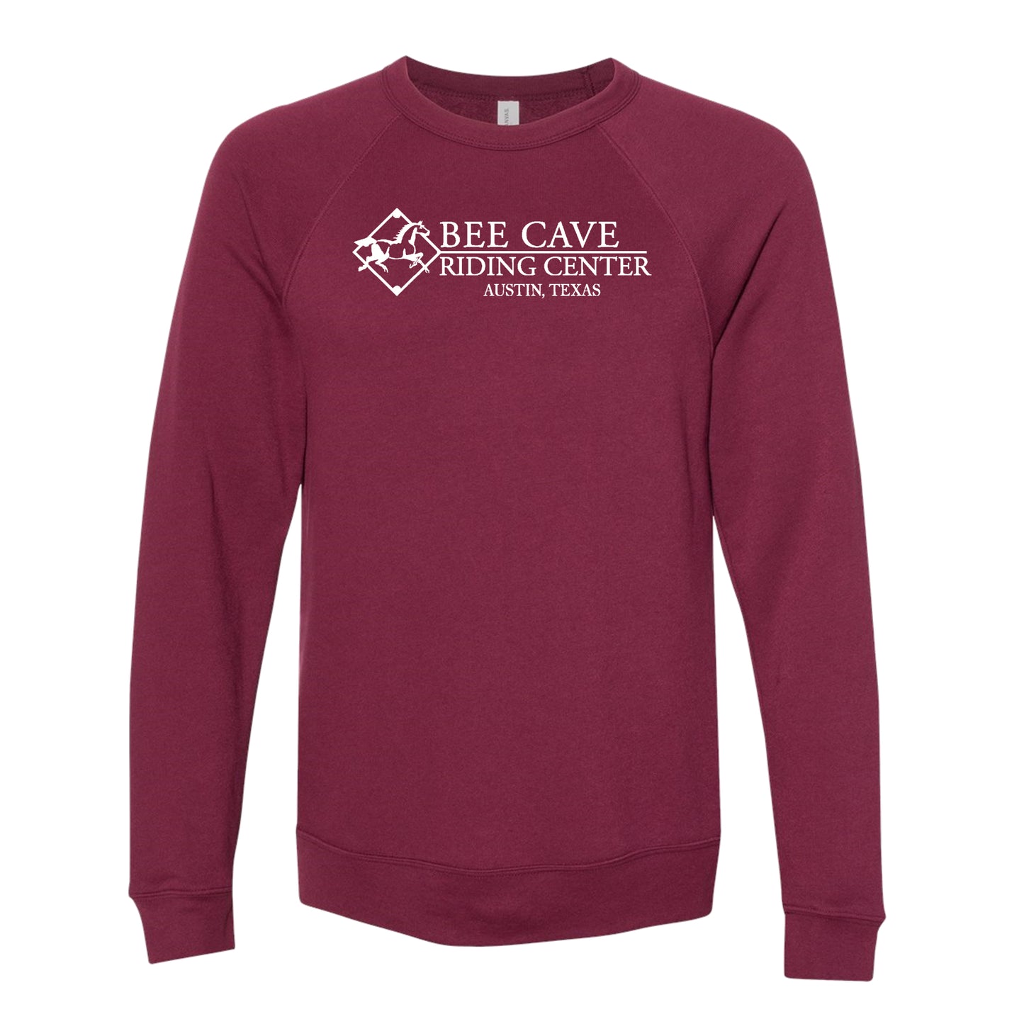 Maroon w/White Logo Sponge Fleece Crewneck