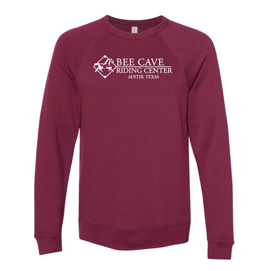 Maroon w/White Logo Sponge Fleece Crewneck