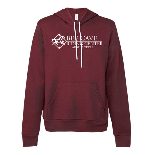 Maroon w/White Logo Sponge Fleece Hoodie