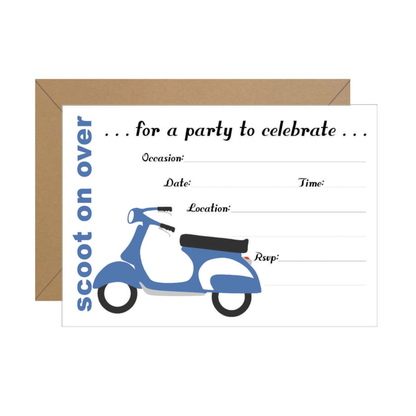 "Scoot on Over" Fill In Invitation
