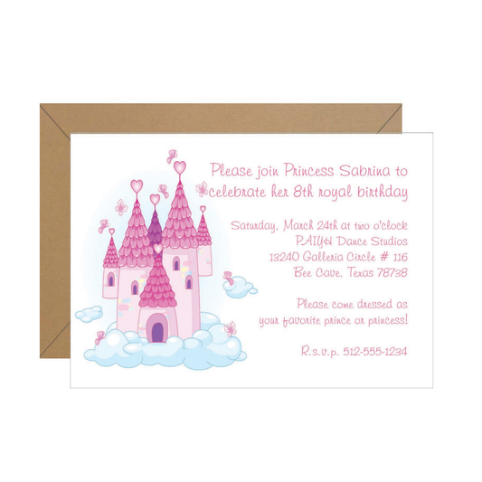 Fairy Castle Birthday Invitation