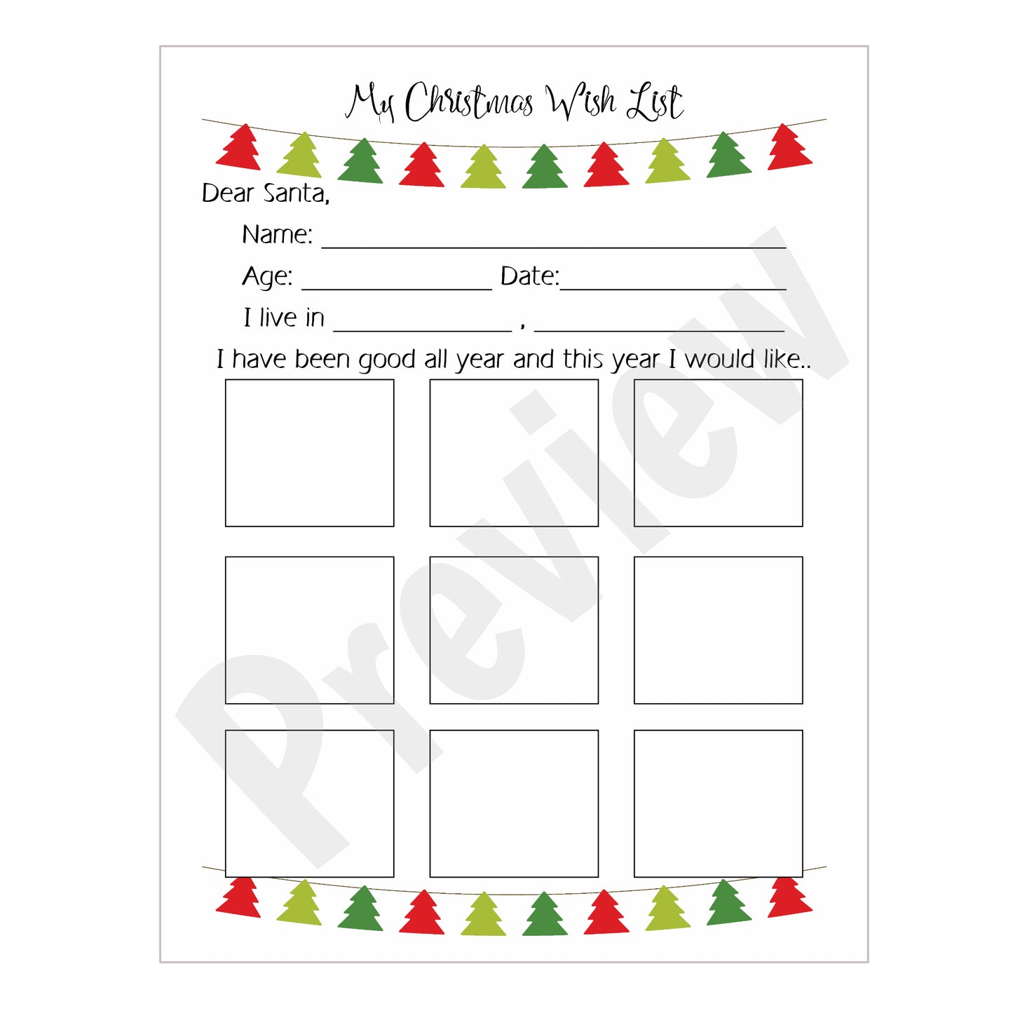 Christmas Tree Wish List - Download