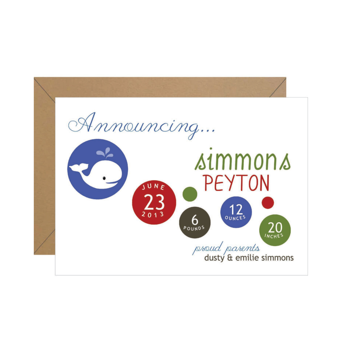 Circles Baby Announcement