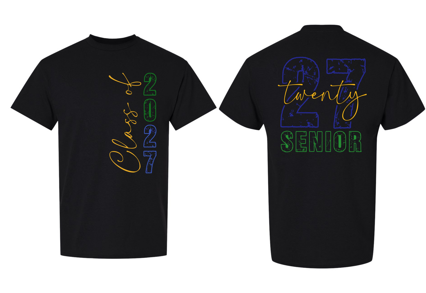 Senior 2027 T-Shirt (2 Sided) - 15 Options