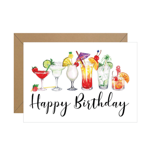 Cocktails Birthday Note