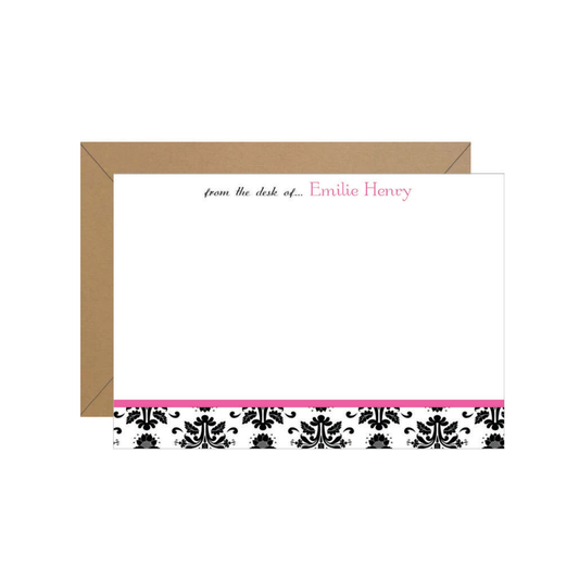 Damask Personalized Note