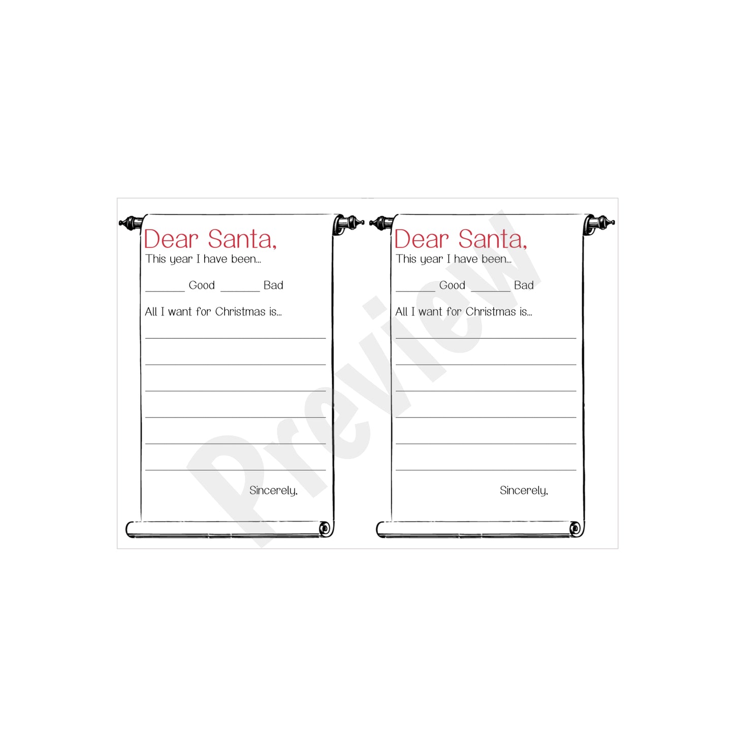 Dear Santa Note - Download