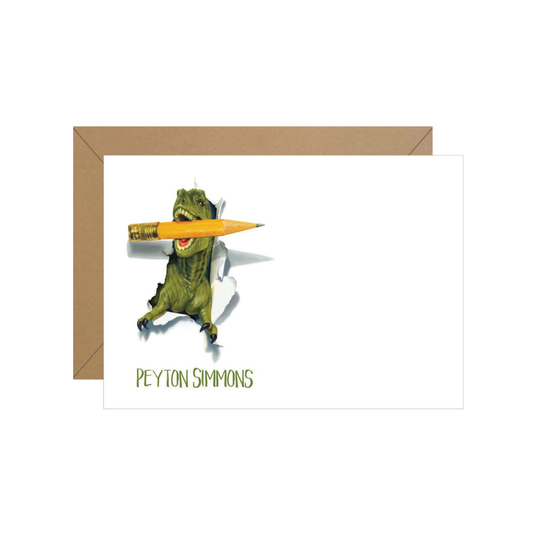 Dinosaur Pencil Personalized Note