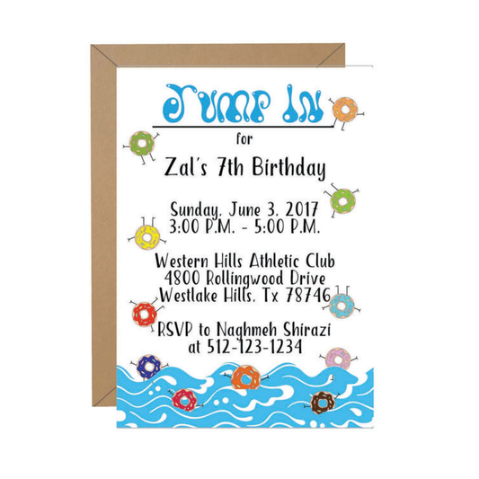Donuts Swimming Invitation